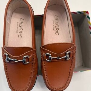 Little Eric Brown Leather Loafers